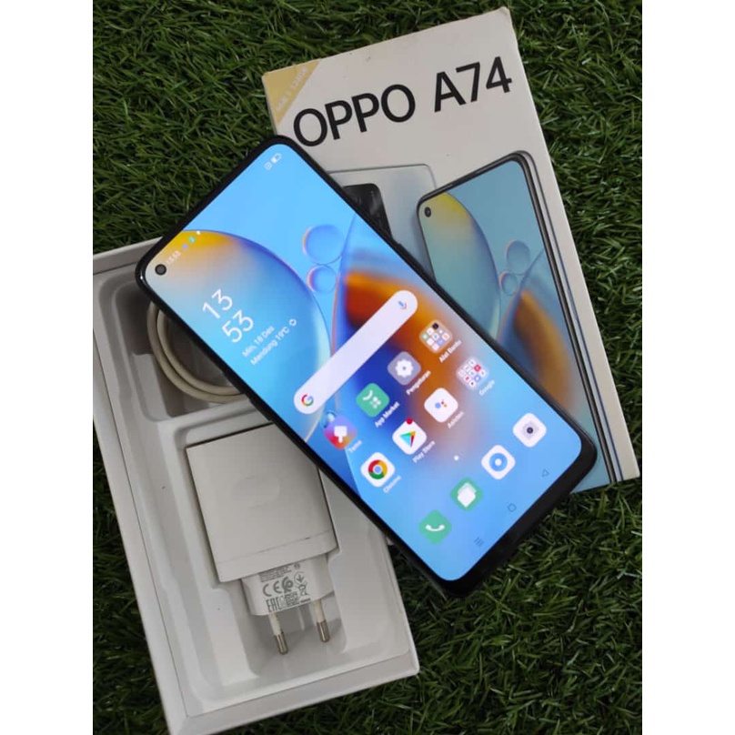 oppo A74 Ram 6GB Internal 128GB HP Second Seken Bekas  Fullset [murah] hp murah