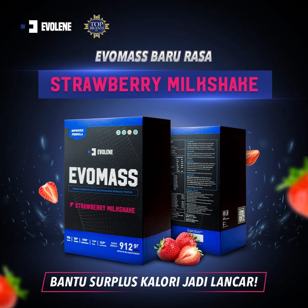 EVO MASS COKLAT HAZELNUT 912GR BPOM HALAL EVOLENE SUSU PROTEIN SUPLEMEN FITNESS EVOMASS MAS EVOMAS EPOMAS GAINER EVOLINE EVOLEN EVOLIN PRO GAINER GEINER PENAMBAH BERAT BADAN WHEY PENGGEMUK VANILA ICE CREAM VANILLA