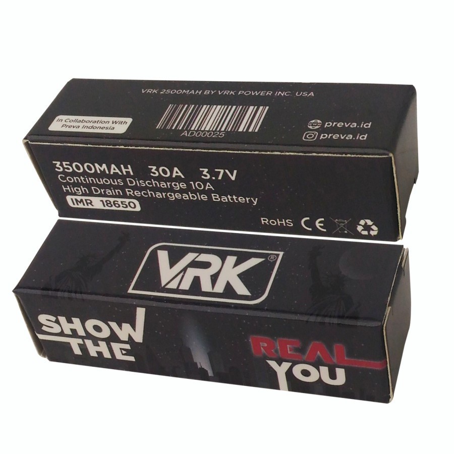 VRK BATTERY 18650 BY VRK POWER - AUTHENTIC