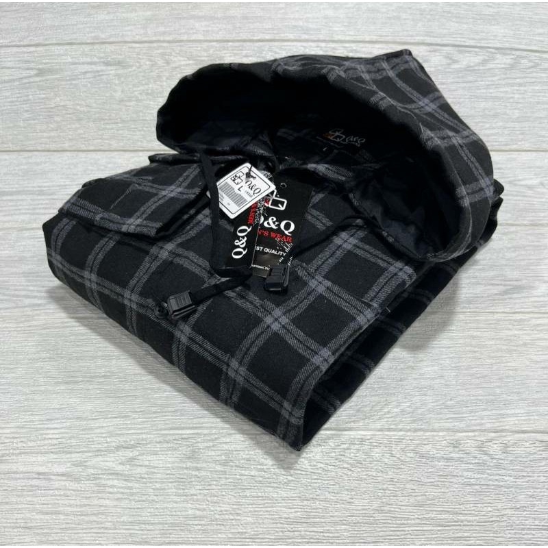 (BISA COD) KEMEJA FLANEL HOODIE PANJANG - KEMEJA HOODIE PREMIUM PANJANG PRIA - HOODIE KEMEJA BERTUDUNG FLANEL PRIA LENGAN