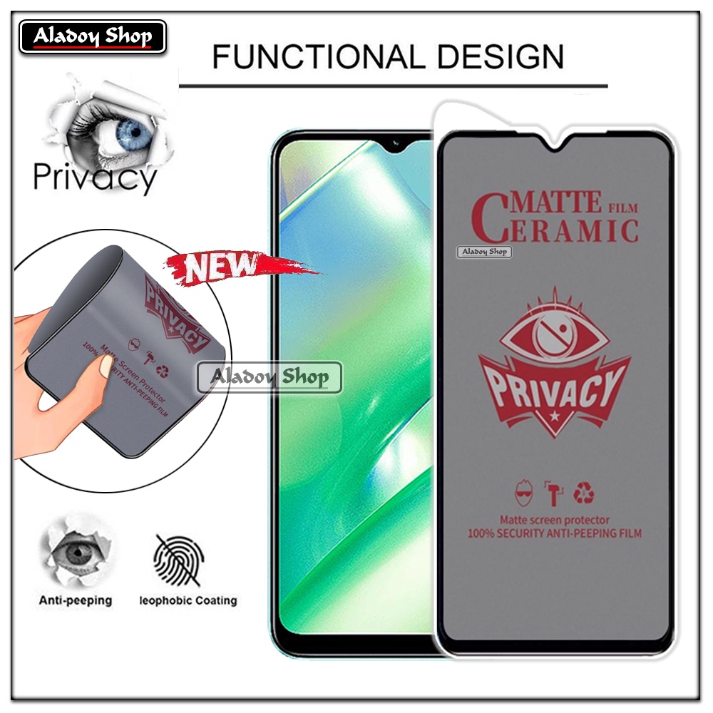 PAKET 2IN1 Anti Gores Privacy Realme C33 + Tempered Glass Kamera