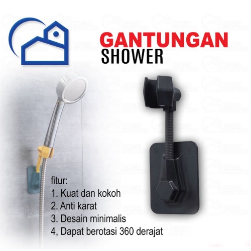 Gantungan Shower/ Cantolan Shower Plastik Tempel/ Tatakan Shower/Shower Holder 20040