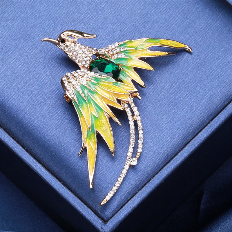 Baru Kedatangan Enamel Warna-Warni Burung Bros Berlian Imitasi Hewan Pin Fashion Kualitas Tinggi