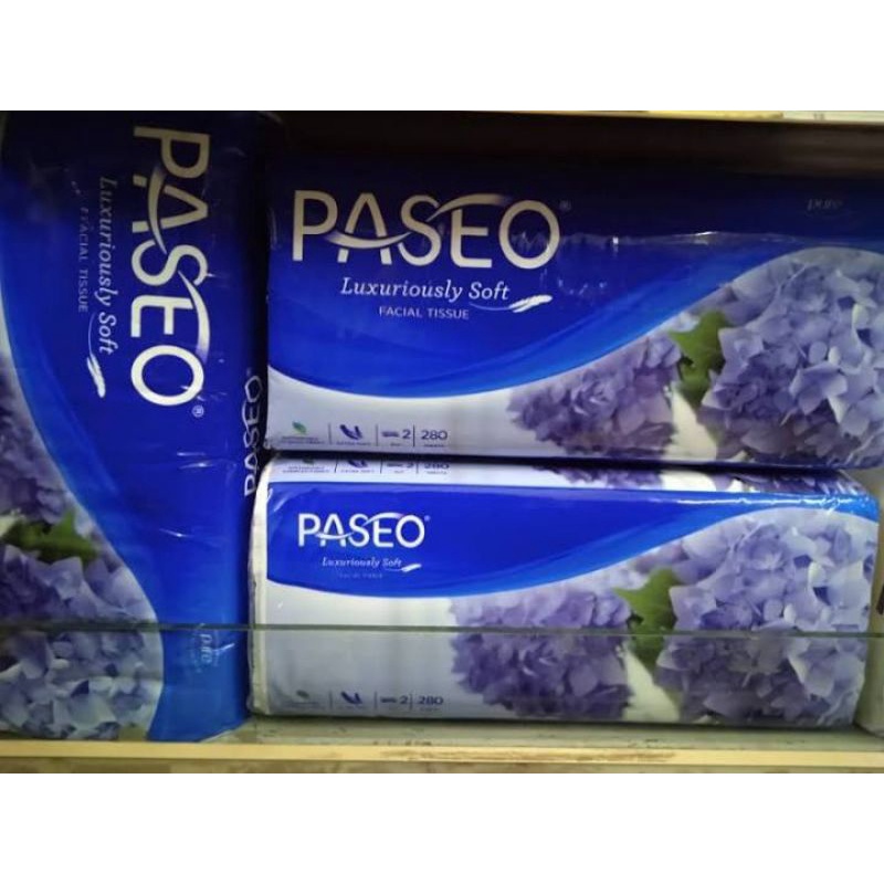 PASEO Luxuriously Soft Facial Tissue Tisue wajah 280 Sheets/ elegant soft 250 sheets 2 ply