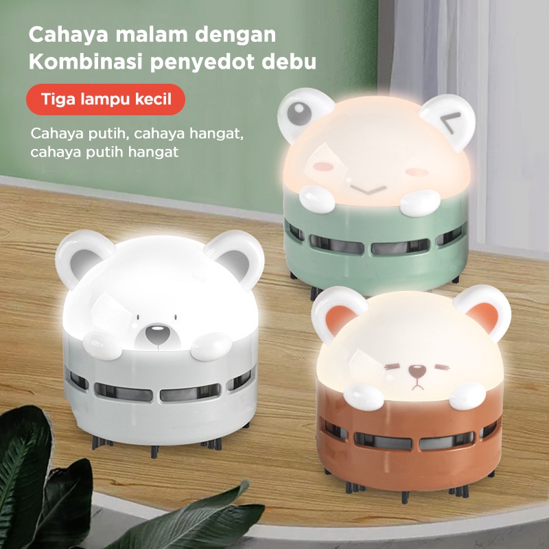 Holiven Penyedot Debu / Vacuum Cleaner Portabel &amp; Lampu Malam