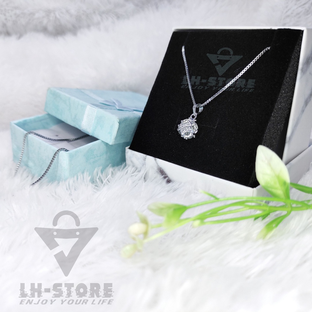 KALUNG PRIA/WANITA TERBARU LIONTIN KRISTAL ANTI KARAT DAN TIDAK LUNTUR