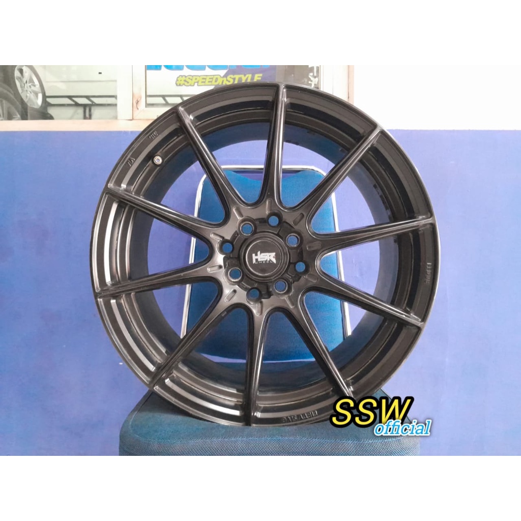 Velg Second HSR Shinjuku Ring 17 Baut 4 100/114,3 Black Pelek Mobil City, Vios, Avanza, livina, Mobi