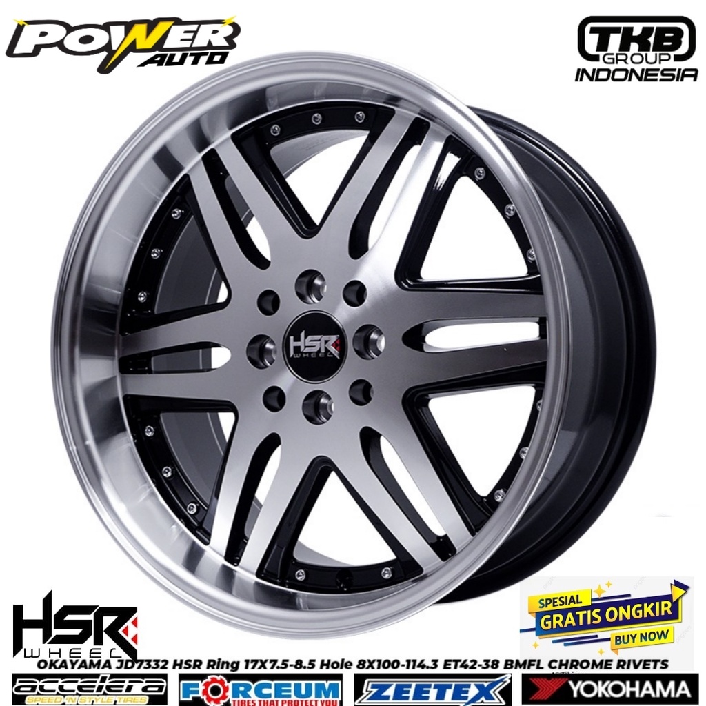 VELG RACING CELONG RING 17 BAUT 4 MOBILIO YARIS XENIA HSR OKAYAMA BMF