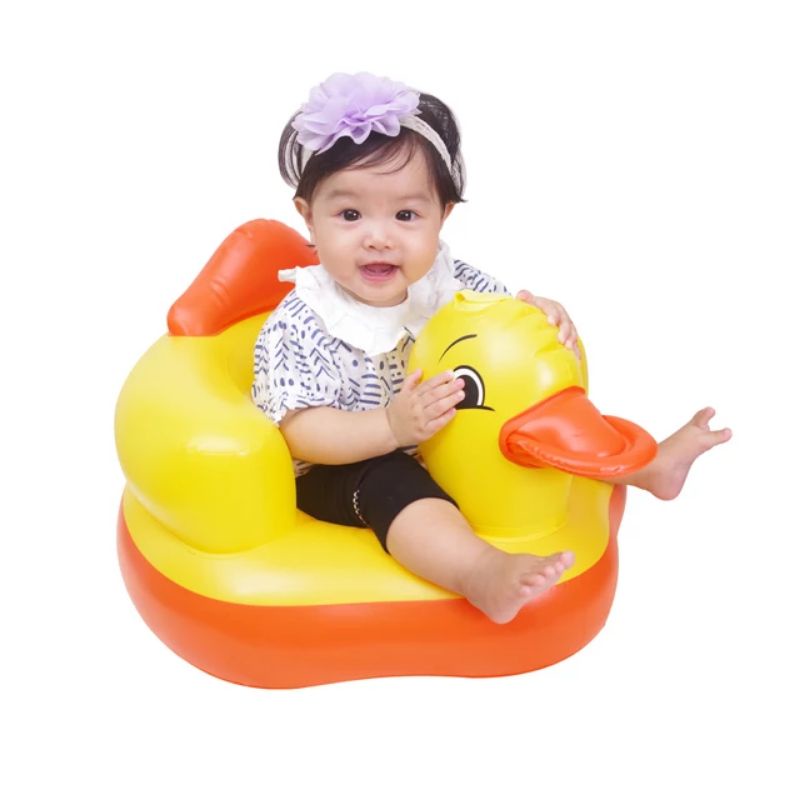 Tempat Duduk Bayi Sofa Tiup Bayi Kursi Tiup Belajar Duduk Bebek Musik Bisa untuk Mandi Dan Pelampung