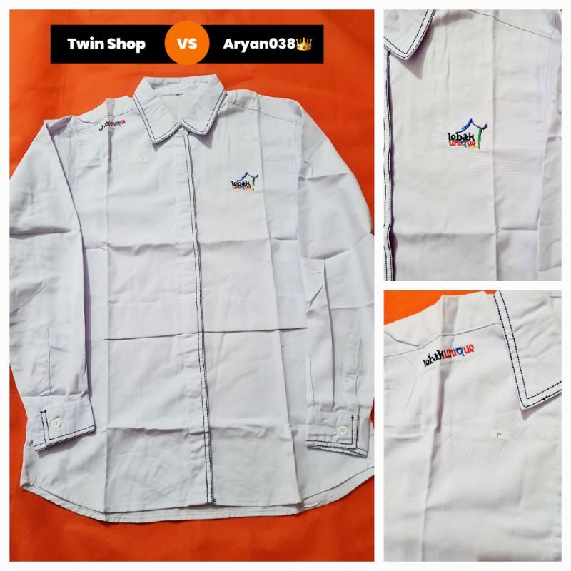 Atasan seragam kantor Wanita Putih Lebak Unique (L,XL,XXL, XXXL, XXXXL)