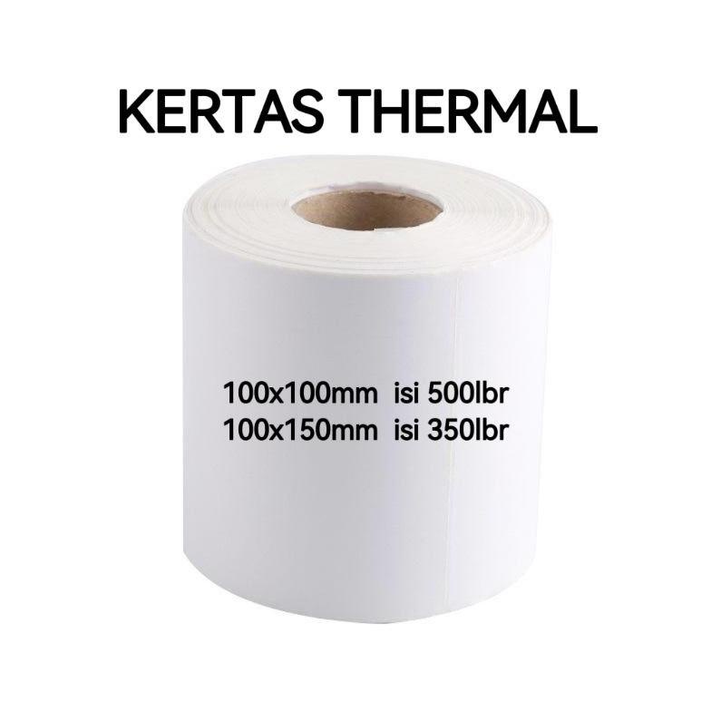 

BISA COD [24pcs/dus] KERTAS STIKER RESI LABEL THERMAL 100*100/ 100*150