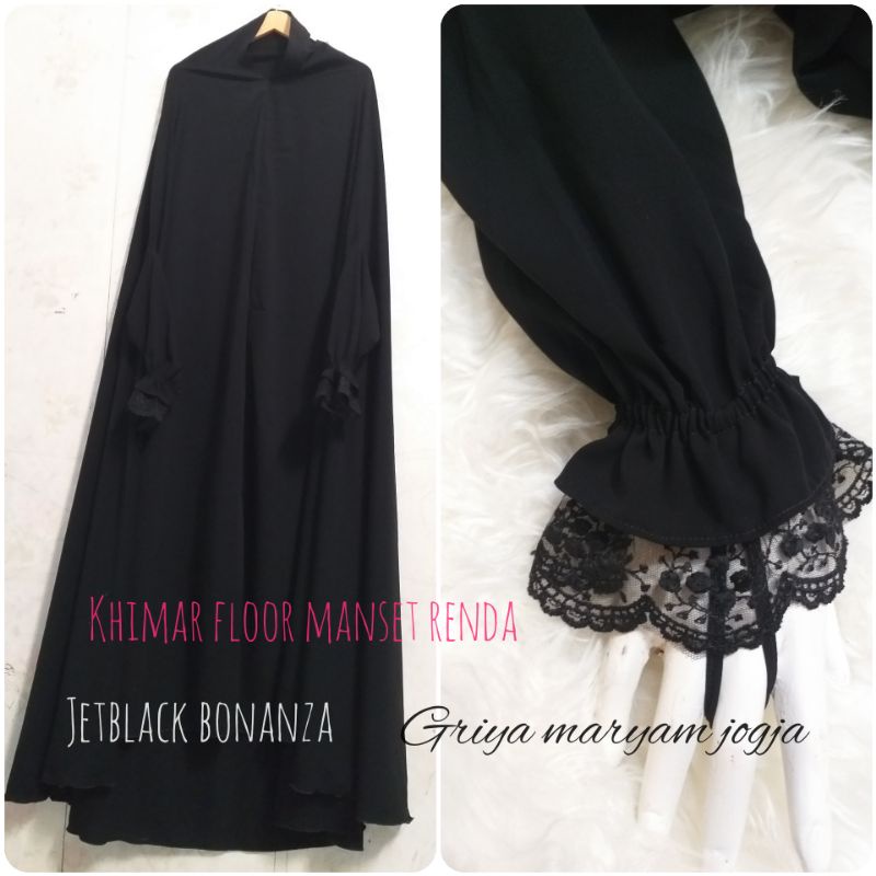 khimar floor manset karet renda /manset renda cincin/khimar floor bonanza