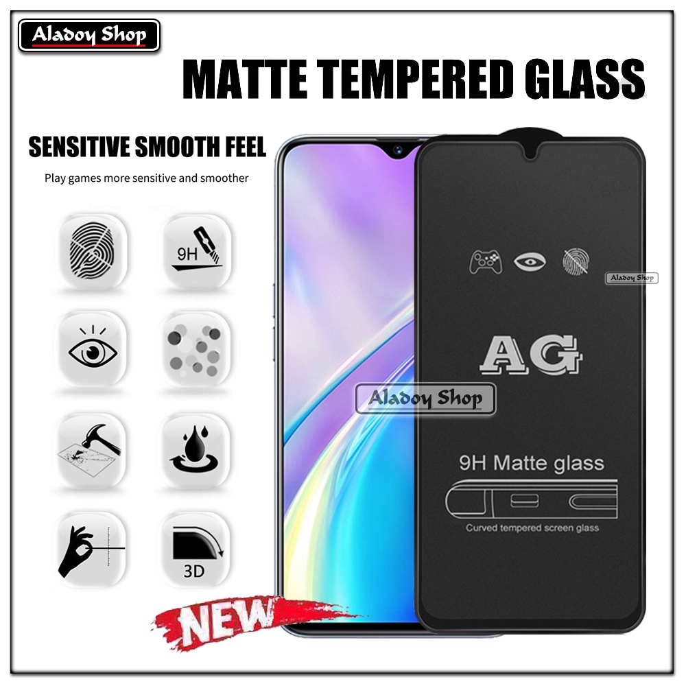 Paket 3IN1 Tempered Glass Layar Matte Anti Glare Realme XT Free Tempered Glass Camera dan Skin Carbon