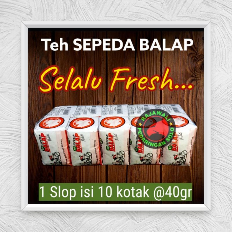 

TEH SEPEDA BALAP MELATI TEH TUBRUK DAUN TEH TEH BALAP 1 SLOP ISI 10PCS