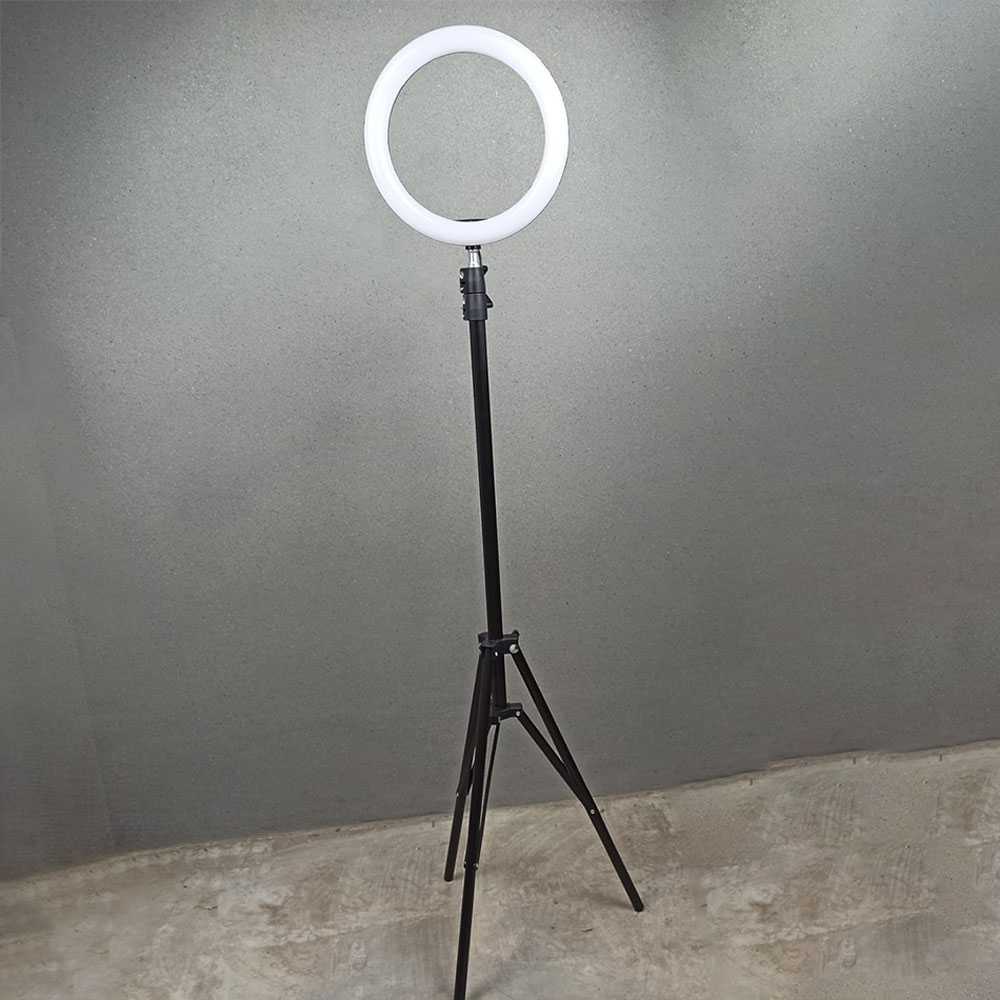 TaffSTUDIO Lampu Halo Ring Light Kamera 120 LED 26cm with Holder - RL-22