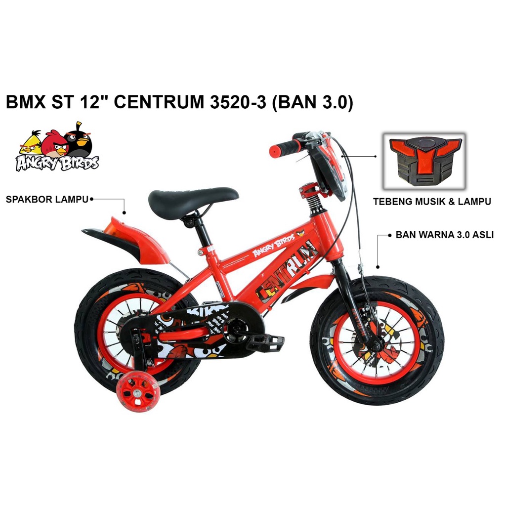 sepeda bmx angry bird 12 16 18 inch centrum ct 3520-3