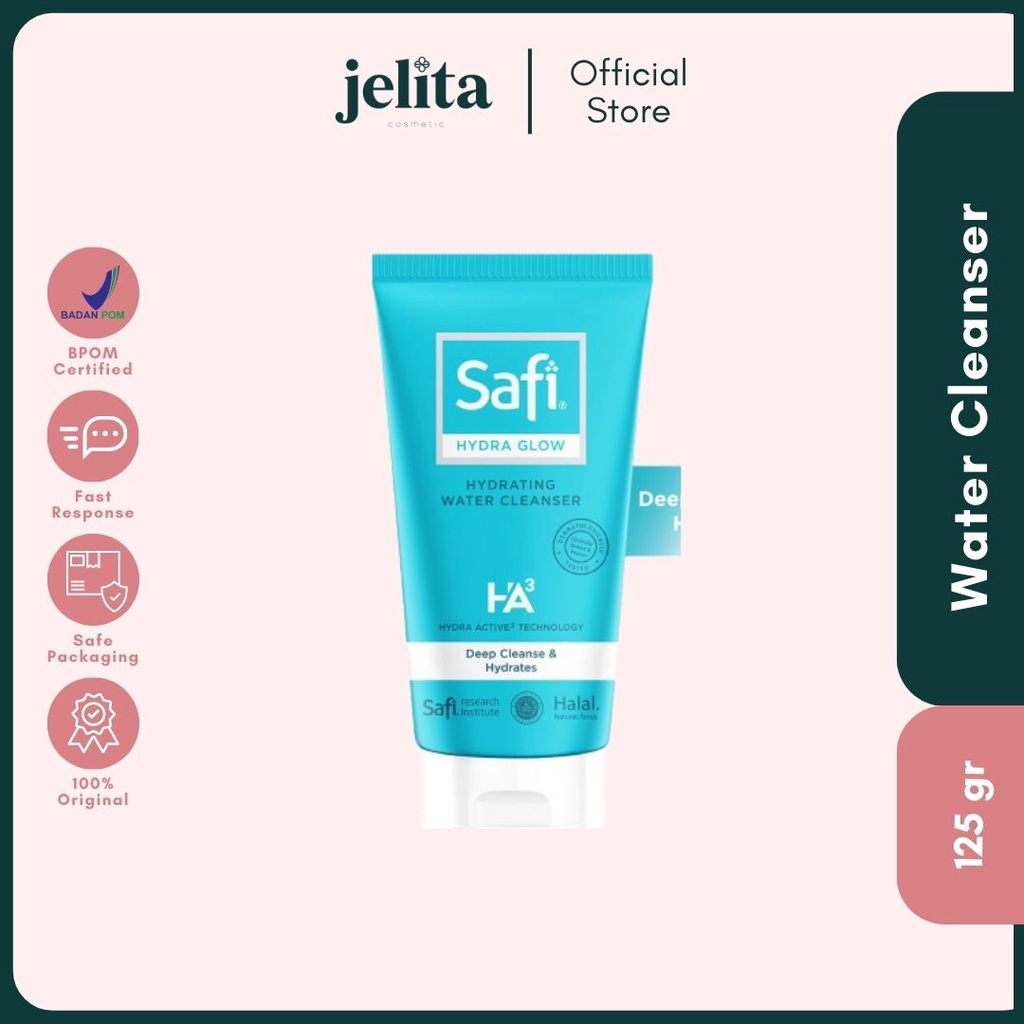 Safi Hydra Glow Hydrating Water Cleanser 125gr - Pembersih Wajah