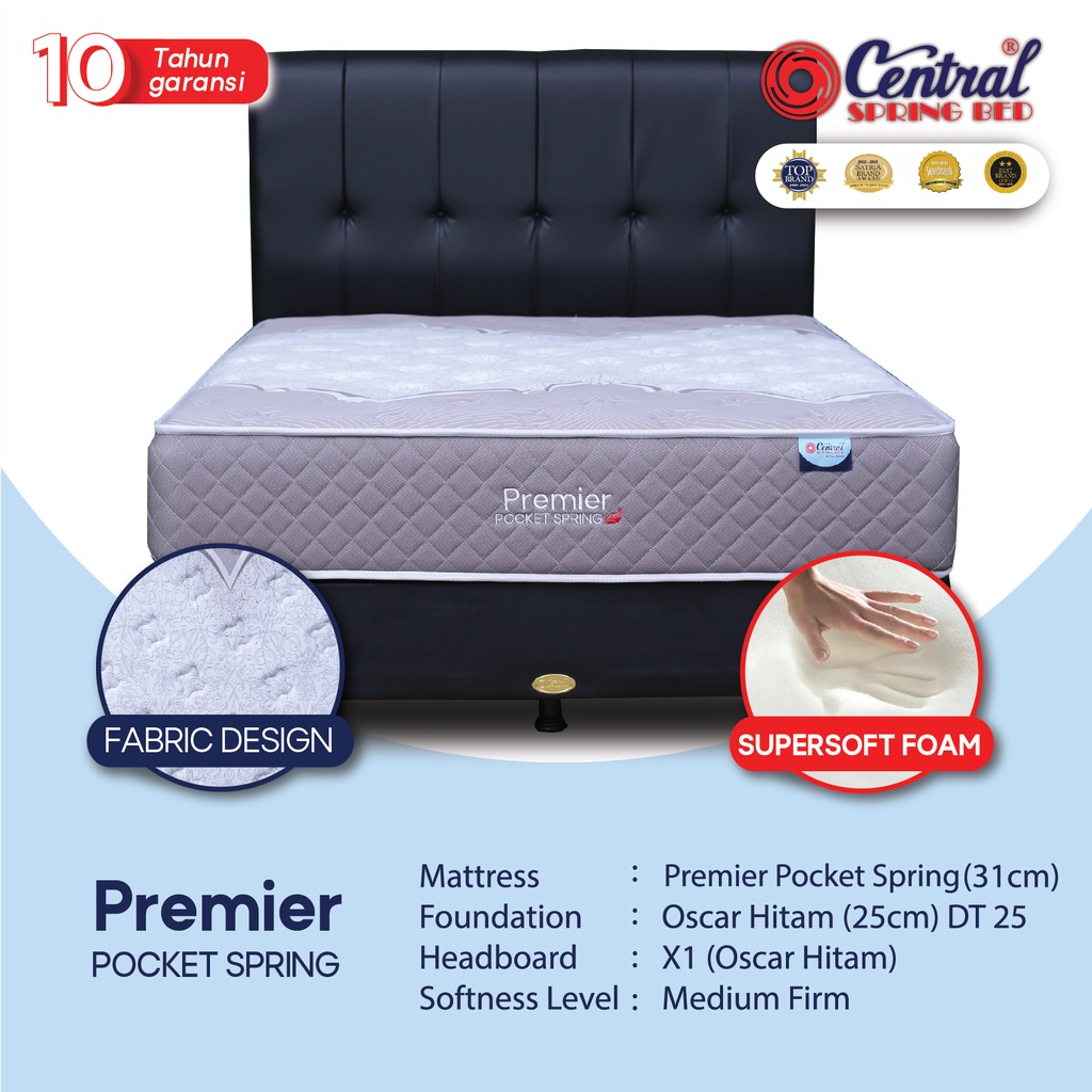 Central Springbed Premier Pocket Spring –Bed Set