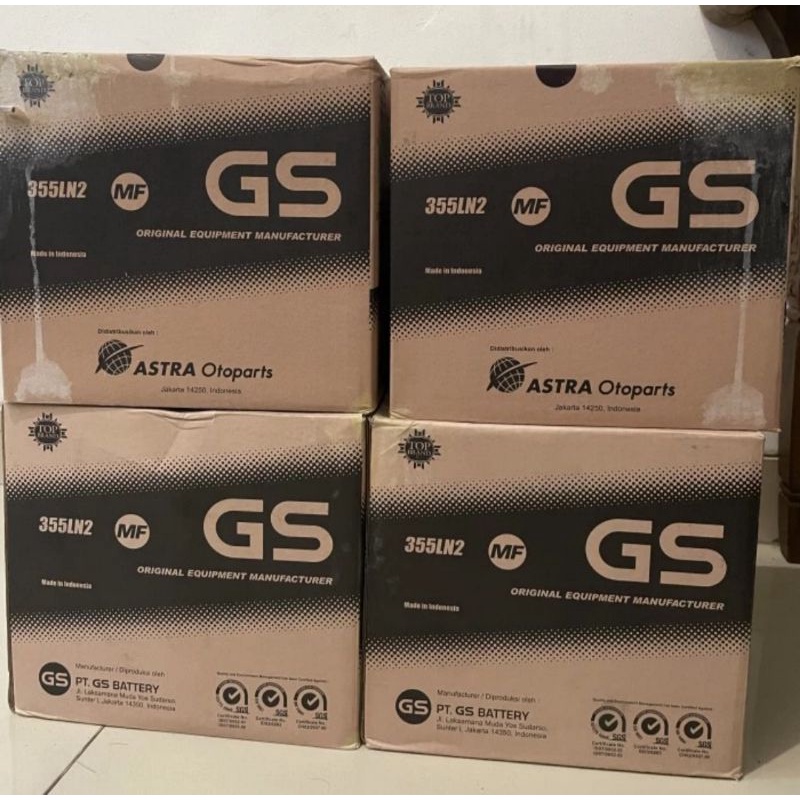 GS Astra MF OEM 355LN2 Aki Mobil All New Innova & Fortuner Bensin