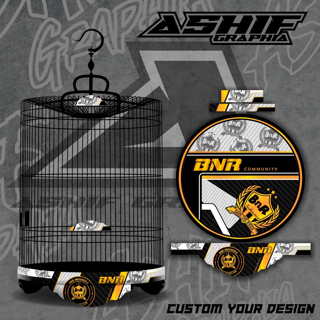 stiker decal sangkar tebok murai bnr ebod radja new bnr bisa custom
