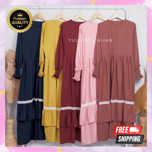 Pakaian Muslim Wanita Bsju Dress Dewasa Baju Syari Wnta Drees Sari Wnta Gamis Kondangan Ibuibu Gamus