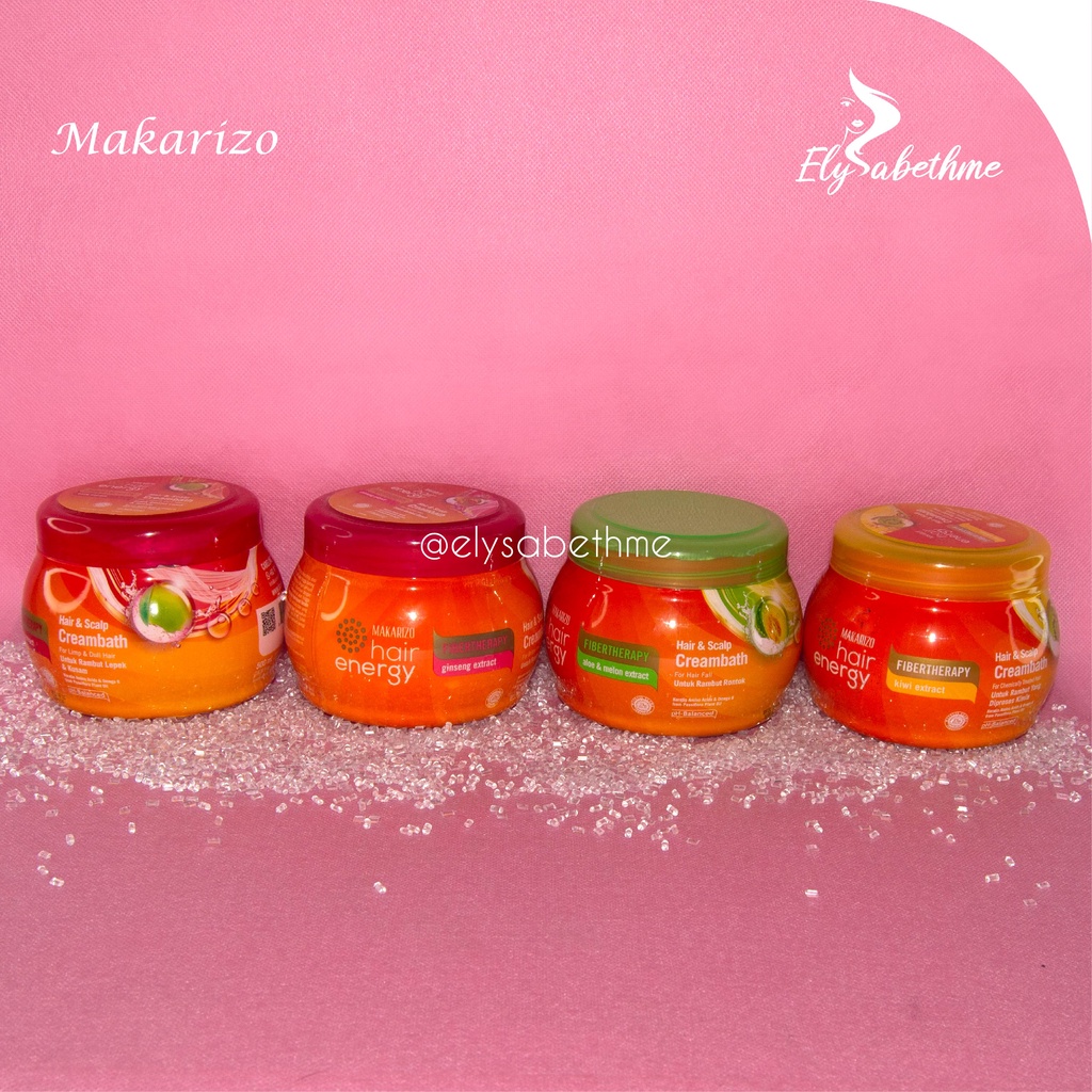 ✿ELYSABETHME✿ 【﻿ＭＡＫＡＲＩＺＯ】 makarizo hair energy creambath fibertheraphy 500 gr JUMBO pot cocok untuk salon hemat