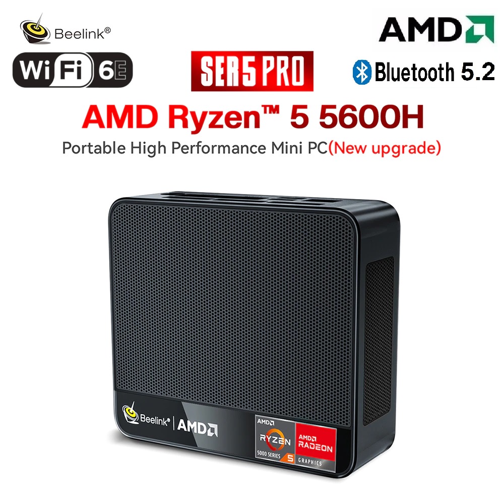 BEELINK SER5 PRO - AMD RYZEN 5 5600H MINI PC 16GB DDR4 500GB M.2 NVMe Windows 11 - Mini PC Terbaru dari BEELINK