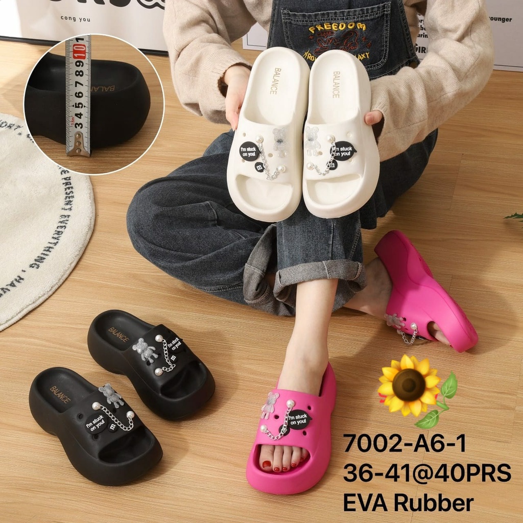 Sandal Karet Jelly Wedges Wanita Import Model Fashion KoreaTerbaru Original Kekinian by AGUNG STYLE Balance 8211-A4 ADVANCE