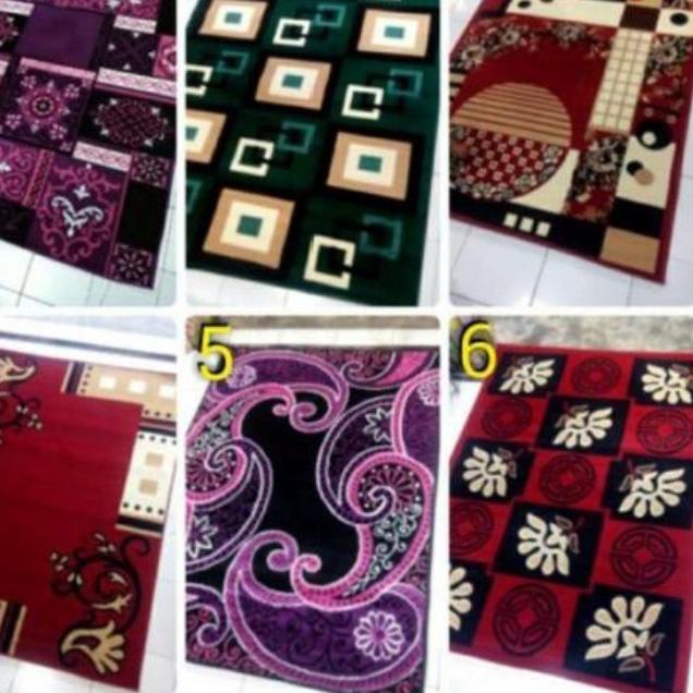 Paling Baru ❆ Karpet Permadani merk moderno Motif Ukuran 160 X 210 cm Kualitas Premium Bahan Lembut 