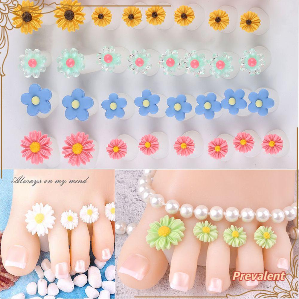 Preva 8pcs Pemisah Jari Kaki New Daisy Flower Nyaman Pedicure