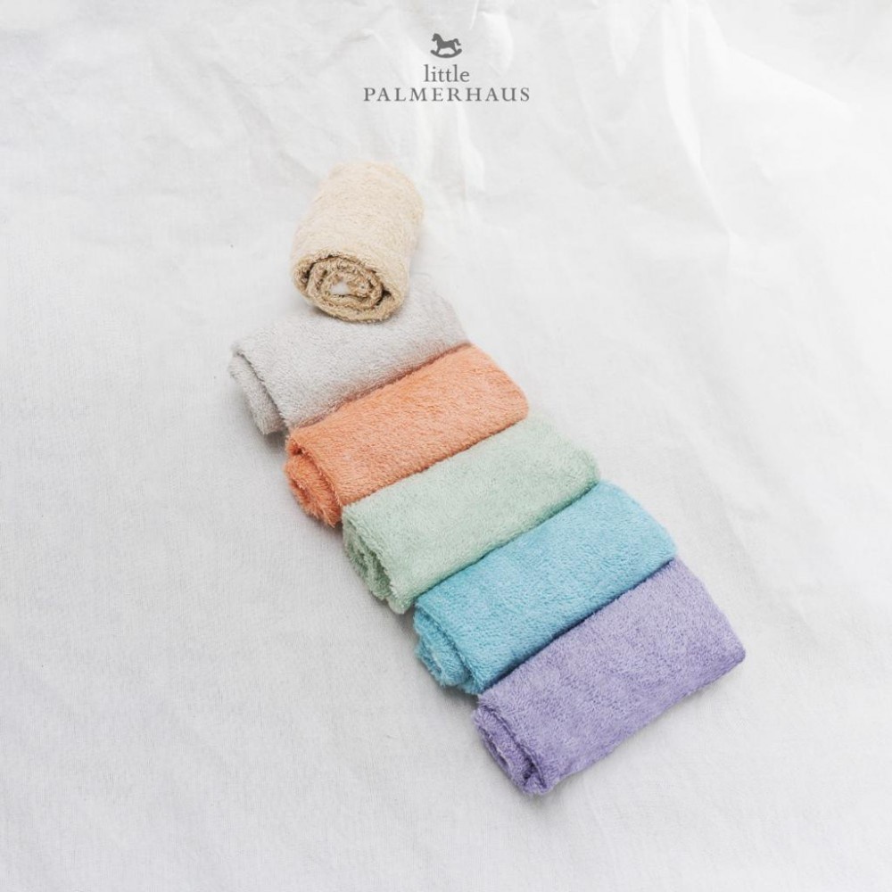 Little Palmerhaus Bam &amp; Boo Bamboo Wash Cloth 4 Pack - Pilih Warna