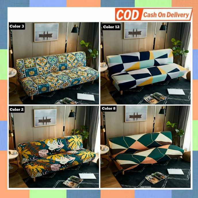 Promo ORIGINAL SARUNG SOFA BED MOTIF ELASTIS COVER SOFA BED INOAC SOFA BED