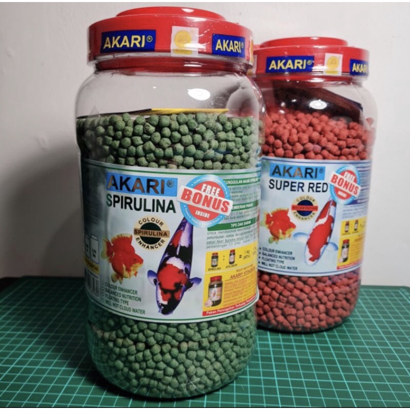 AKARI SUPER RED SPIRULINA 1.250GR PELET IKAN KOI