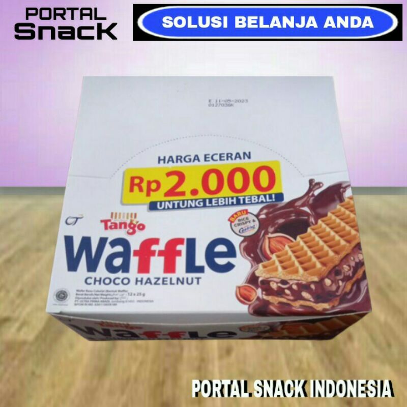 

TANGO WAFFLE Chocolate Hazeknut 1 pack isi ( 12 x 25 gr )