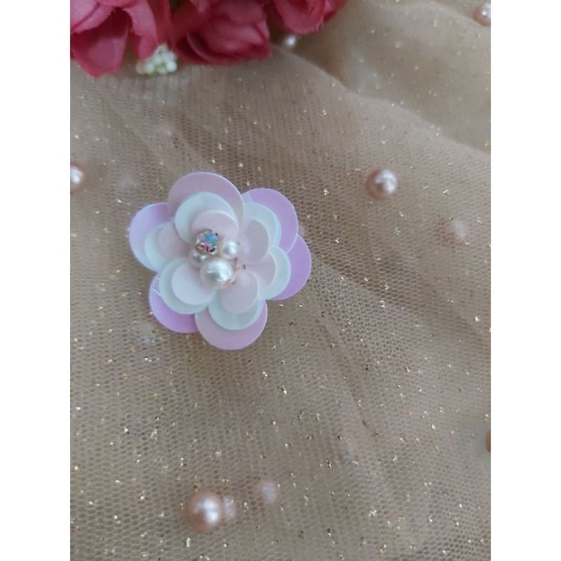 Aplikasi Payet Mutiara/payet bunga kebaya