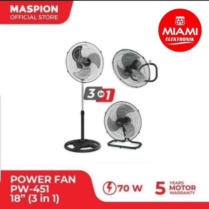 Power Fan Maspion PW451 Industrial Fan Maspion 18" PW 451 3in1