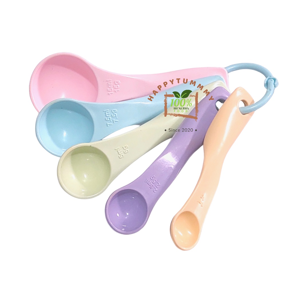 HPT - Sendok Takar 5in1 WARNA PASTEL / Sendok Set Ukur Masak / MEASURING SPOON sendok dapur