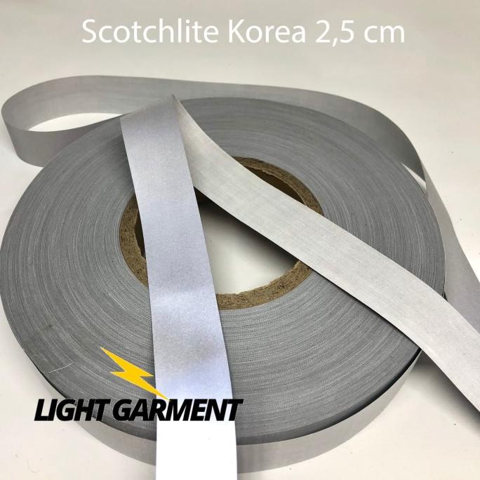 

[BISA COD] Scotchlite skotlet scotlight pita pemantul cahaya kain KOREA 2,5 cm
