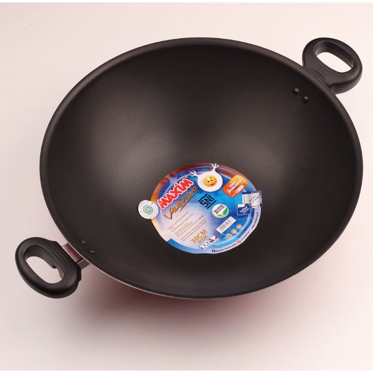 Maxim Valentino Wok Teflon 30 cm Wajan Penggorengan