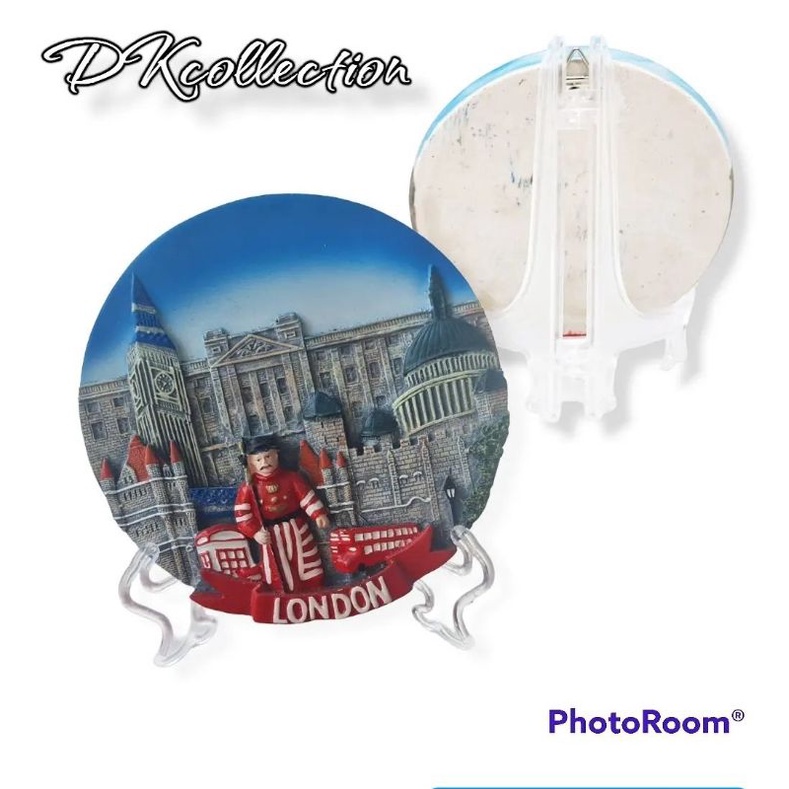 pajangan piring london 13cm souvenir piring pajangan 3D london merchandise pajangan england 13cm