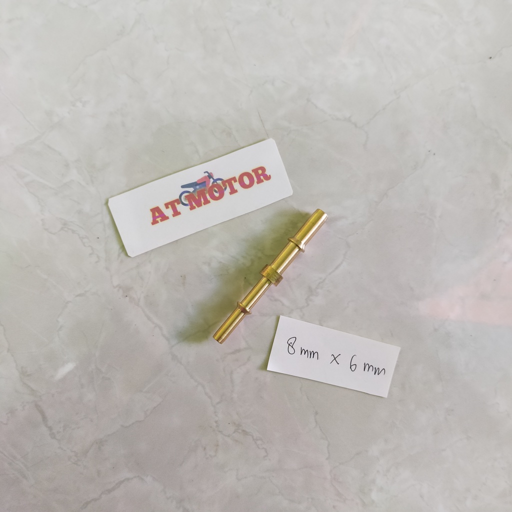 Nepel 8 x 6 mm nepel kuningan alat infus injeksi nepel injektor