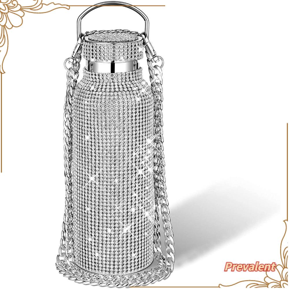 Preva Diamond Botol Air Wanita Isi Ulang Insulated Bling Berlian Imitasi Water Bottle