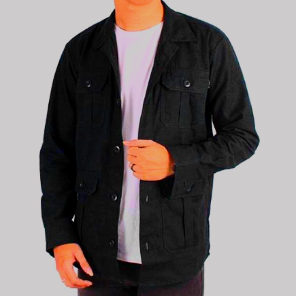 Jaket Semi Parka 4 Saku Unisex Terbaru Original Size M L XL XXL / Jaket Parka Canvas 4 Saku