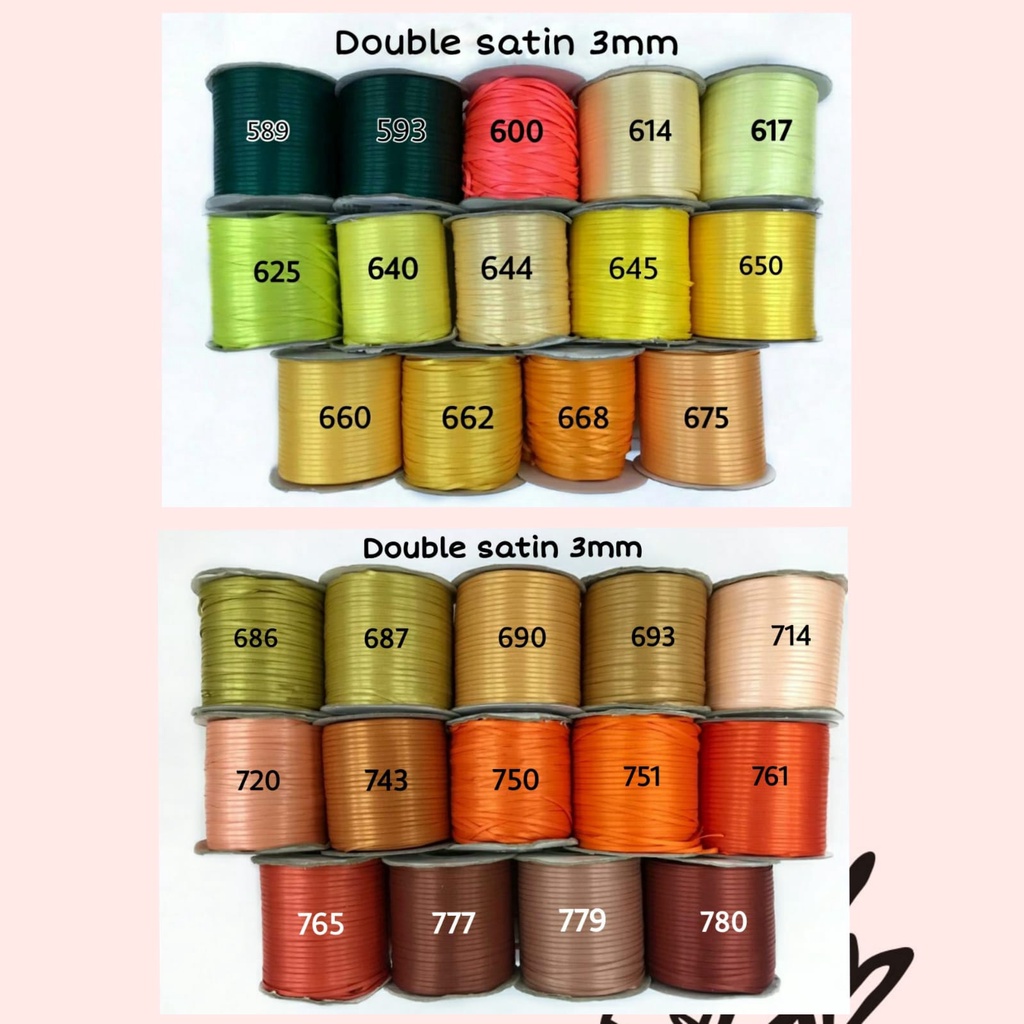 5 YARD - 3 MM PITA DOUBLE SATIN DSS PREMIUM