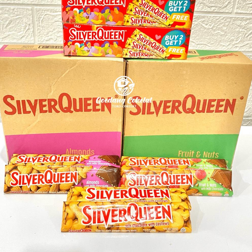 

[KODE PRODUK 8PZYB4849] Silverqueen Mete Mede Cashew Almond 58 gram /62gr/65gr Besar PROMO