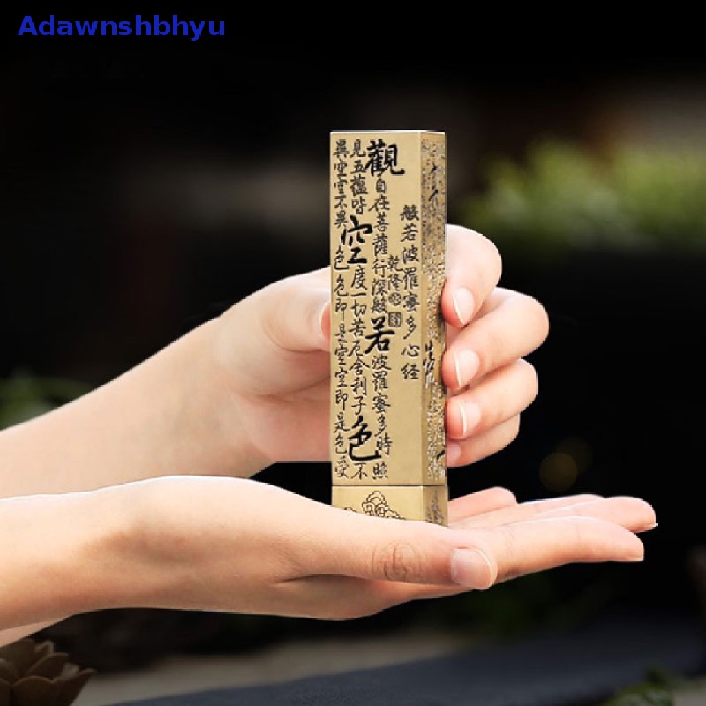 Adhyu Heart Sutra Alloy Buddhist Incense Stick Holder Pembakaran Joss Insence Box Burner ID