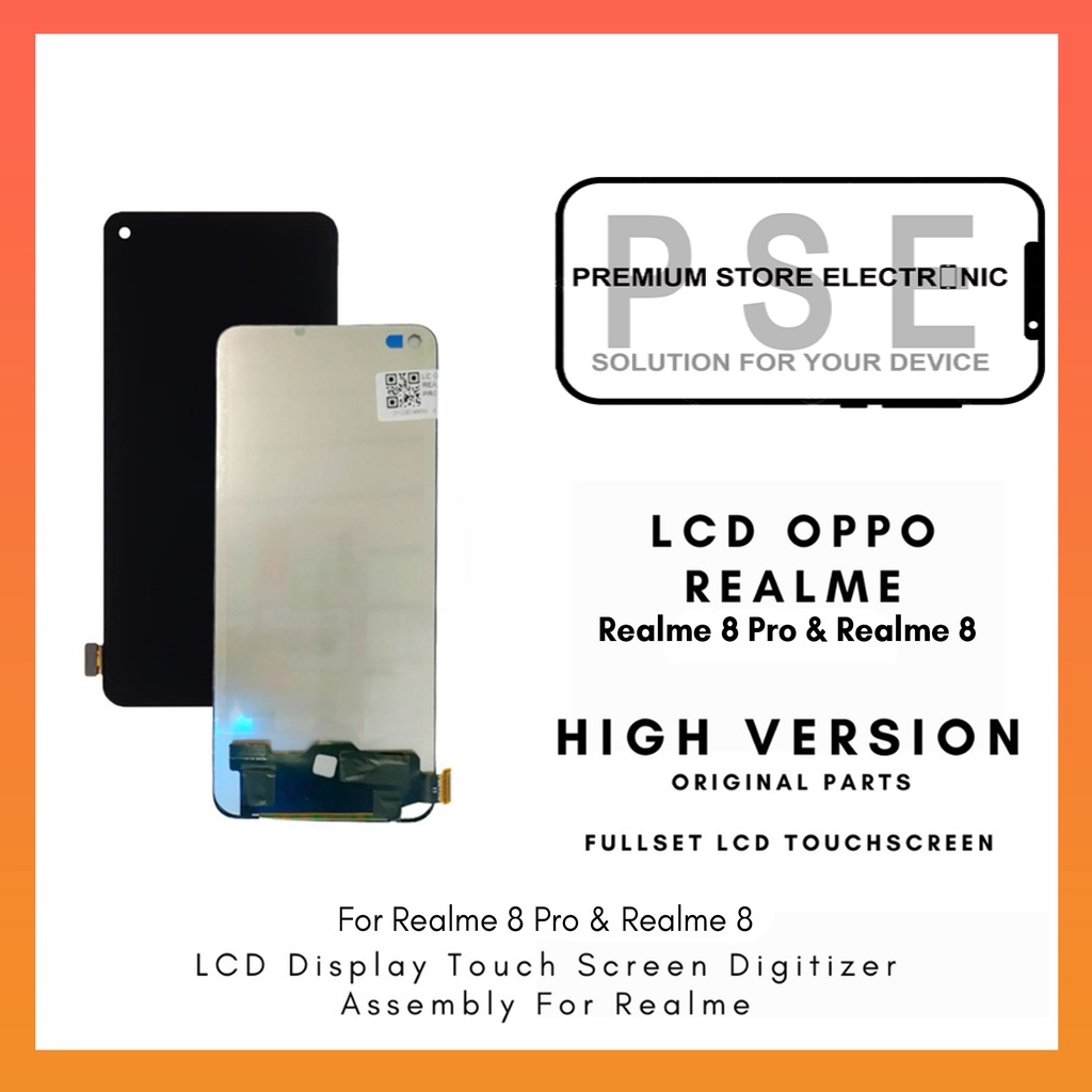 Grosir LCD Oppo Realme 8 Pro / Realme 8 4G ORIGINAL Fullset Touchscreen - Parts Kompatibel Dengan Produk Oppo