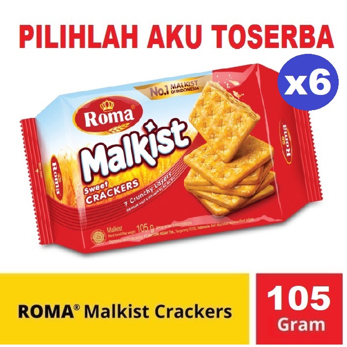 

Biskuit Roma Malkist Crackers 105 gr - ( HARGA PAKET ISI 6 )