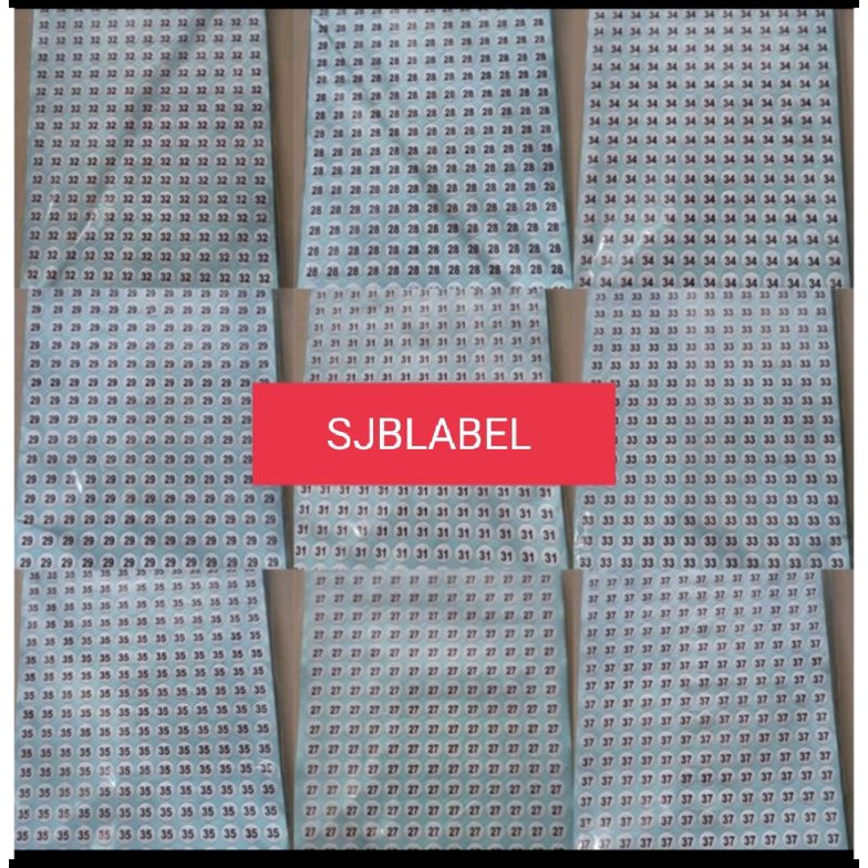 size tempel angka kualitas terbaik termurah