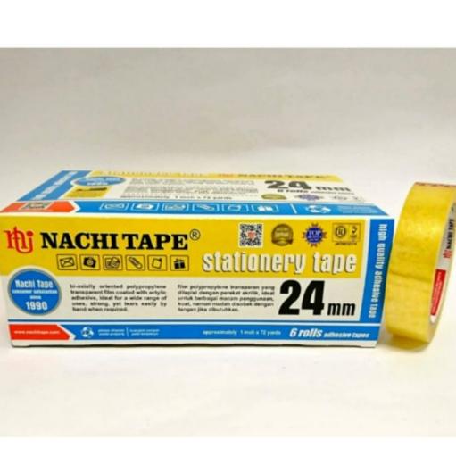 

ISOLASI NACHI 24MM (1 INCH X 72 YARD) PER DUS ISI 6 ROLL